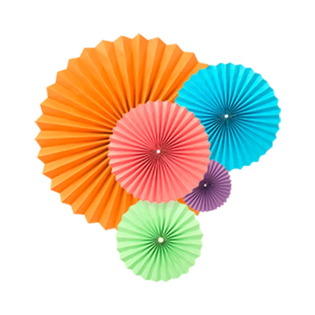 40CM Mixed Colour Chinese Tissue Paper Flower Fan Fancy Decorative Flowers for Wedding Decorations Baby Showers Supplies