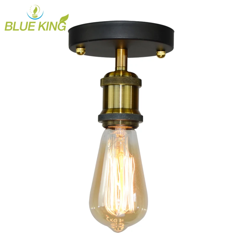 Blueking Vintage Simple Copper/Bronze Ceiling Lights Retro Industrial E27 suspended Aisle Corridor Lustres Lamp Fixture|ceiling lamp fixture|bronze
