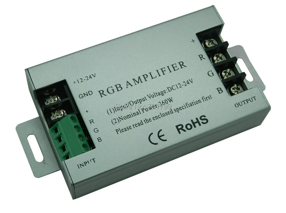 360W(12V)LED RGB amplifier;DC12 24V input;10A*3CH output-in RGB ...