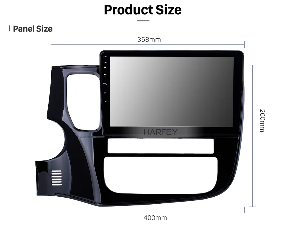 Top Harfey GPS Navi 10.1" HD Android 8.1 Bluetooth Auto Stereo for Mitsubishi OUTLANDER 2014-2017 support 3G WIFI OBD DVR USB SWC 14