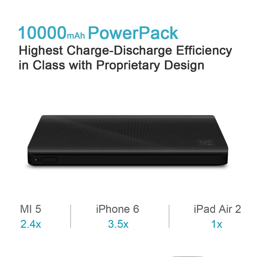 Оригинальный внешний аккумулятор Xiaomi ZMI 10000 мАч двусторонняя Быстрая зарядка 2 0 с
