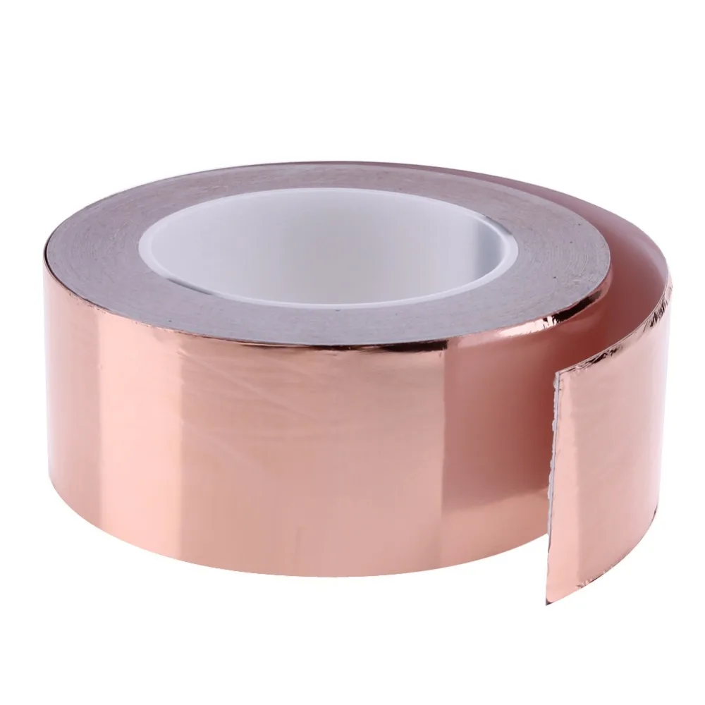 30 Meters Single Side Conductive Copper Foil Tape Strip Adhesive EMI Shielding Heat Resist Tape 5mm 6mm 8mm 10mm