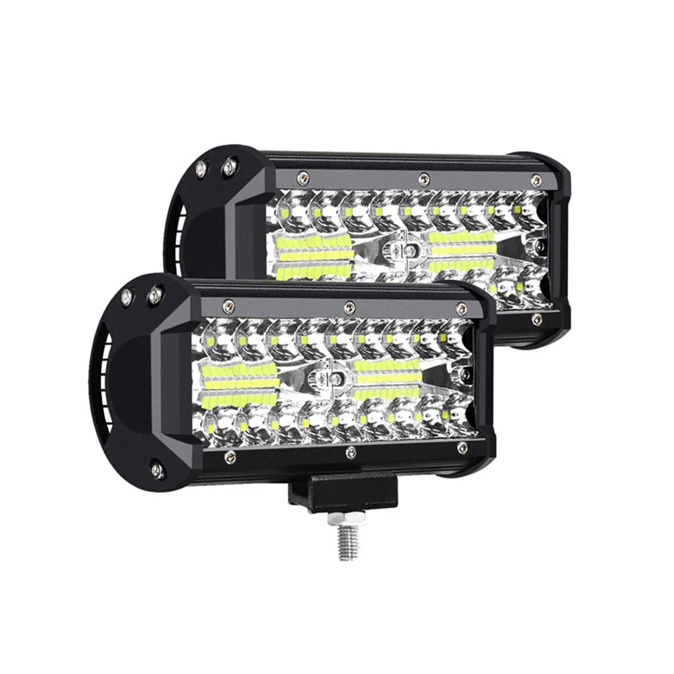 

7inch LED Work Light Bar 120W Off Road 4x4 Car Headlight Fog Light Driving Light Lamp for Truck Tractor Lamps 12V Boat