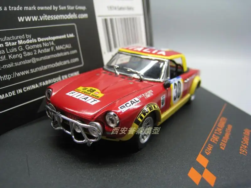 

VITE SSE 1:43 FIAT 124 ABARTH 1974 38# alloy model Car Diecast Metal Toys Birthday Gift For Kids Boy