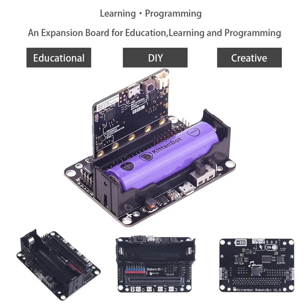 

Expansion Board for Microbit Robotbit V2.0 Supports Makecode offline mode