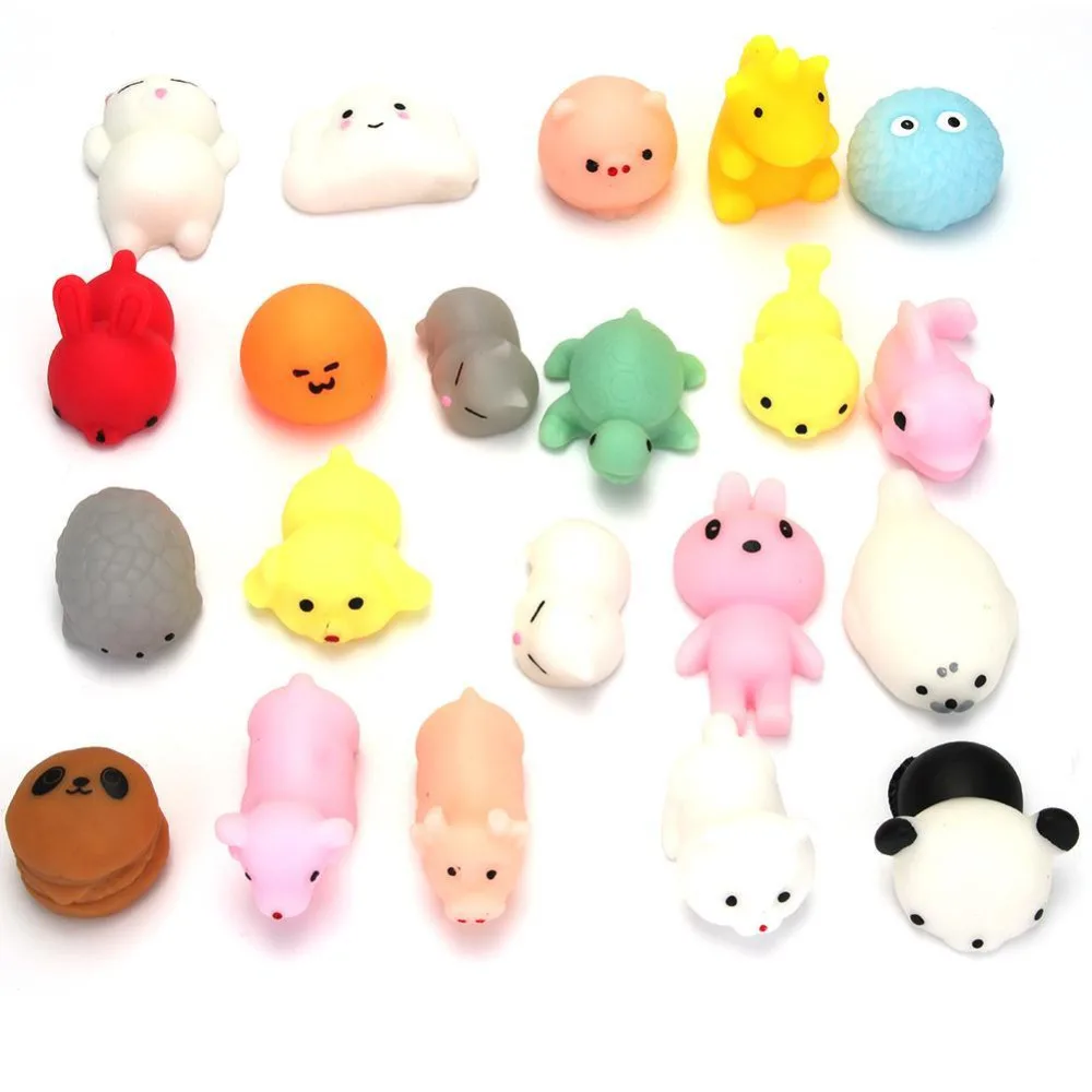 30 шт. Squeeze Squishies Mochi, игрушки для животных, аксессуары, мягкие силиконовые игрушки для детей