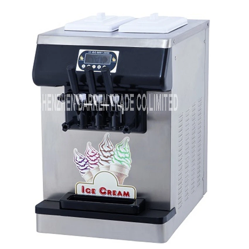 ICM-335 three color ice cream Countertop Soft Serve Ice Cream Machine Frozen Yogurt Ice Cream Machine R404a 110V,220V 18-25L/H