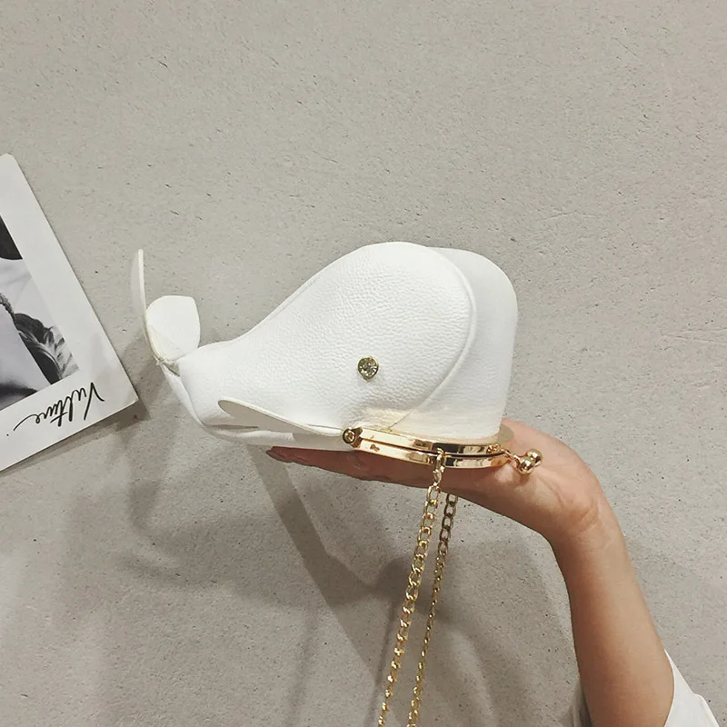 

Creative shoulder bag female chic new design unique small dolphin cute personality single shoulder cross body chain bag