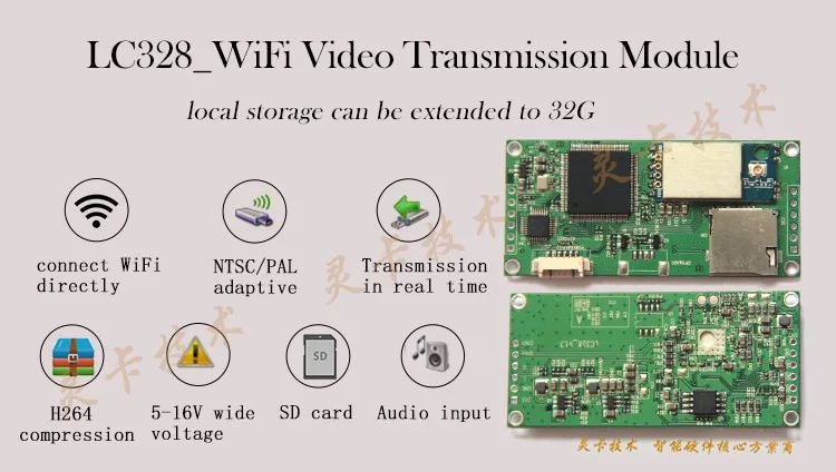 WI-FI модуль передачи видео WI-FI автомобиля Последовательный модуль FPV