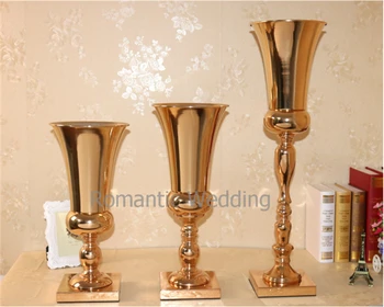 

Free shipment 10PCS/lots trumpet style metal vase centerpiecefor for wedding decorations event products party decorations