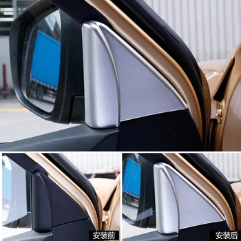 

For Nissan Terra 2018 2PCS Matte ABS Chrome A Pillar Tweeter Decorative Light Box Cover Trim Car Styling Free Shipping
