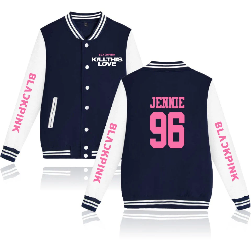 

Blackpink new album KILL THIS LOVE Hipster Fashion Casual Basic Kpop Popular High Quality Street Long Sleeve Baseball Jacket