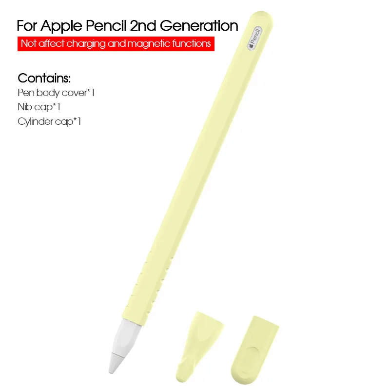 Мягкий силиконовый чехол для Apple Pencil 2-го поколения для iPad Pencil 2 колпачок Насадка На глушитель держатель планшет ручка-стилус чехол