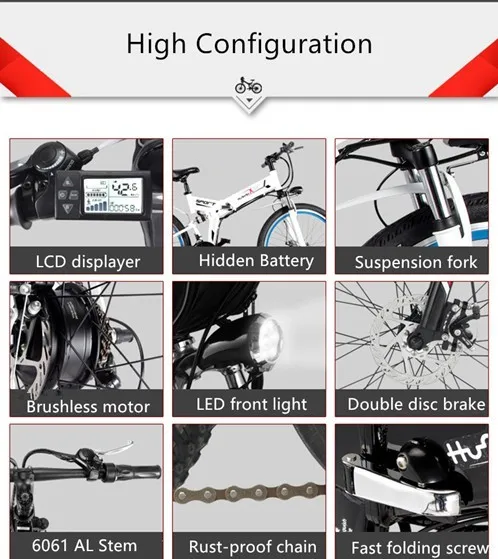 Perfect 48v 10ah Hidden Battery Electric Folding Bike 26 Inch Spoke Wheel Lcd Displayer 3*7 Speed Gear Foldable Ebike 6