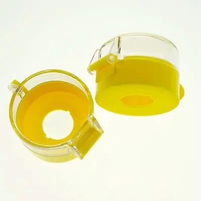 (2)Yellow Clear 22mm Mounting FJ-13 Emergency PushButton Switch Protective Cover