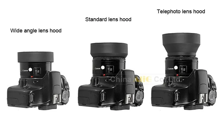 Резиновая бленда объектива камеры 49 мм 52 мм 55 мм 58 мм 62 мм 67 мм 72 мм 77 мм 82 мм широкоугольный/Стандартный/телефото для Nikon Canon DSLR