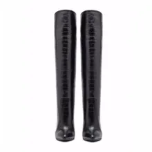 Красивые и стильные ботинки без шнуровки из искусственной кожи; сапоги до колена; ; размеры 34-45