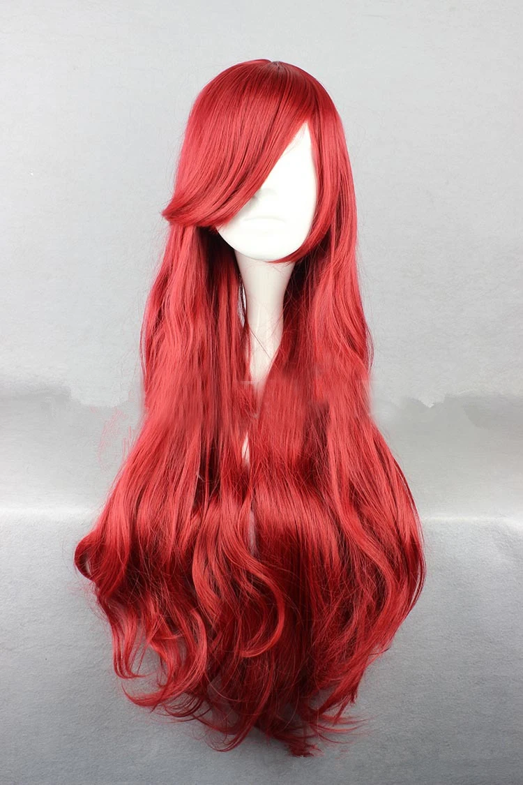 

Women Ariel Wig Cosplay Red Synthetic Hair Little Mermaid Body Wave Princess Wig Role Play Costume for Halloween