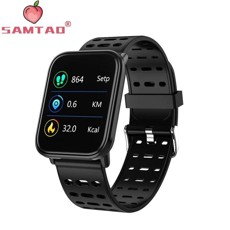 

Original SAMTAO T6 Band Smart Wristband Fitness Bracelet Big Touch Screen OLED Message Heart Rate Time Smartband Men Women Watch