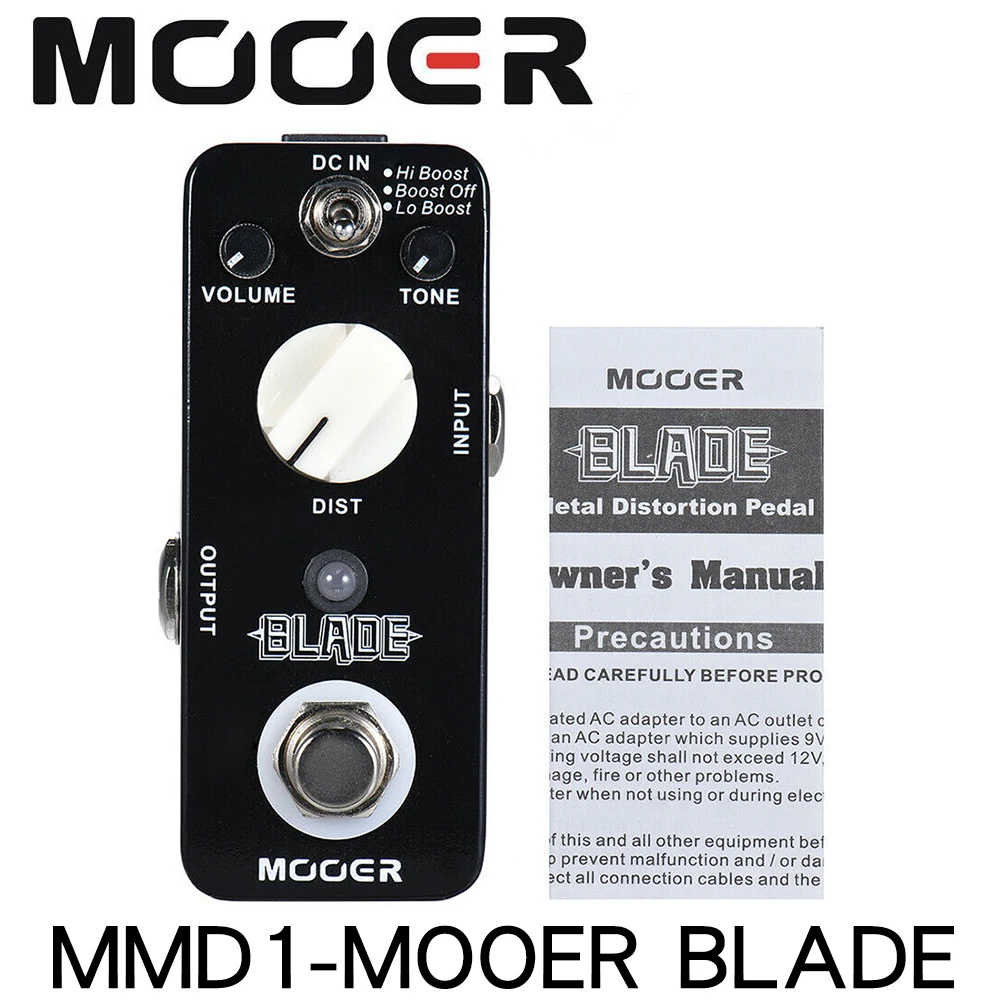 MOOER BLADE металлическая гитара с эффектом искажения педаль эффектов 3 режима настоящий обход полная металлическая оболочка с 3 режимами работы Lo Boost/Boost Off