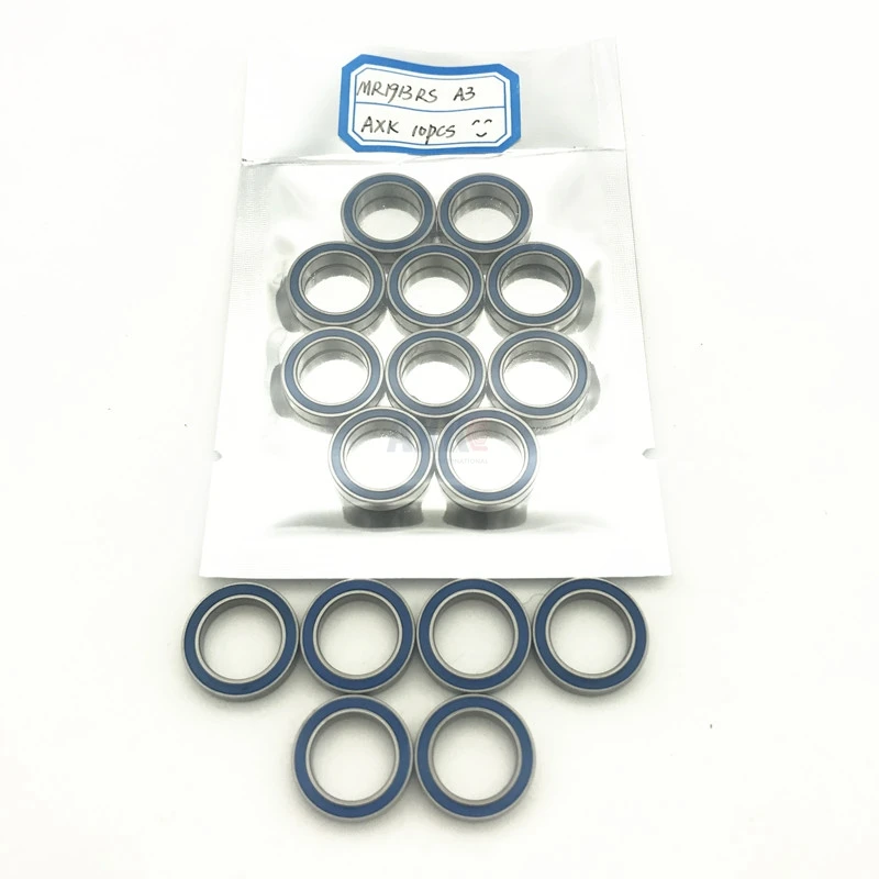 Axk 10 шт. 13x19x4 синий резиновые подшипники Abec 3 Mr1913 2rs|bearing bearing|bearing 10pcsbearing rubber |