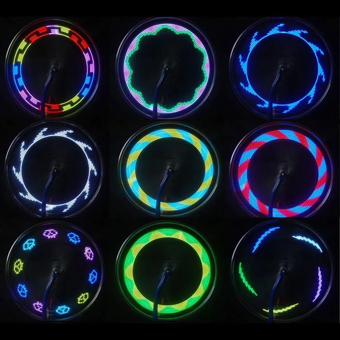 

14 LED bike light Motorcycle Cycling Bicycle Bike Wheel Signal Tire Spoke Light 30 Changes Bike accessories 2118 Hot sale 20