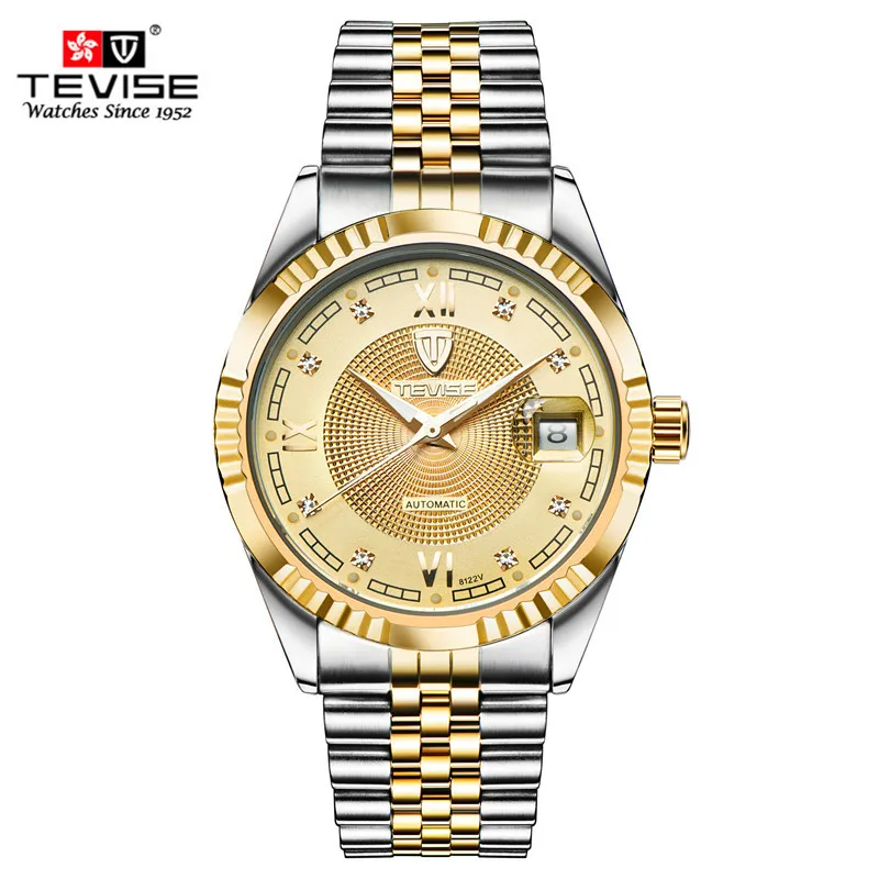 

Men Watches 2016 TEVISE Waterproof Automatic Mechanical Watch Luxury Brand Gold Diamond Wristwatches Top relogio masculino