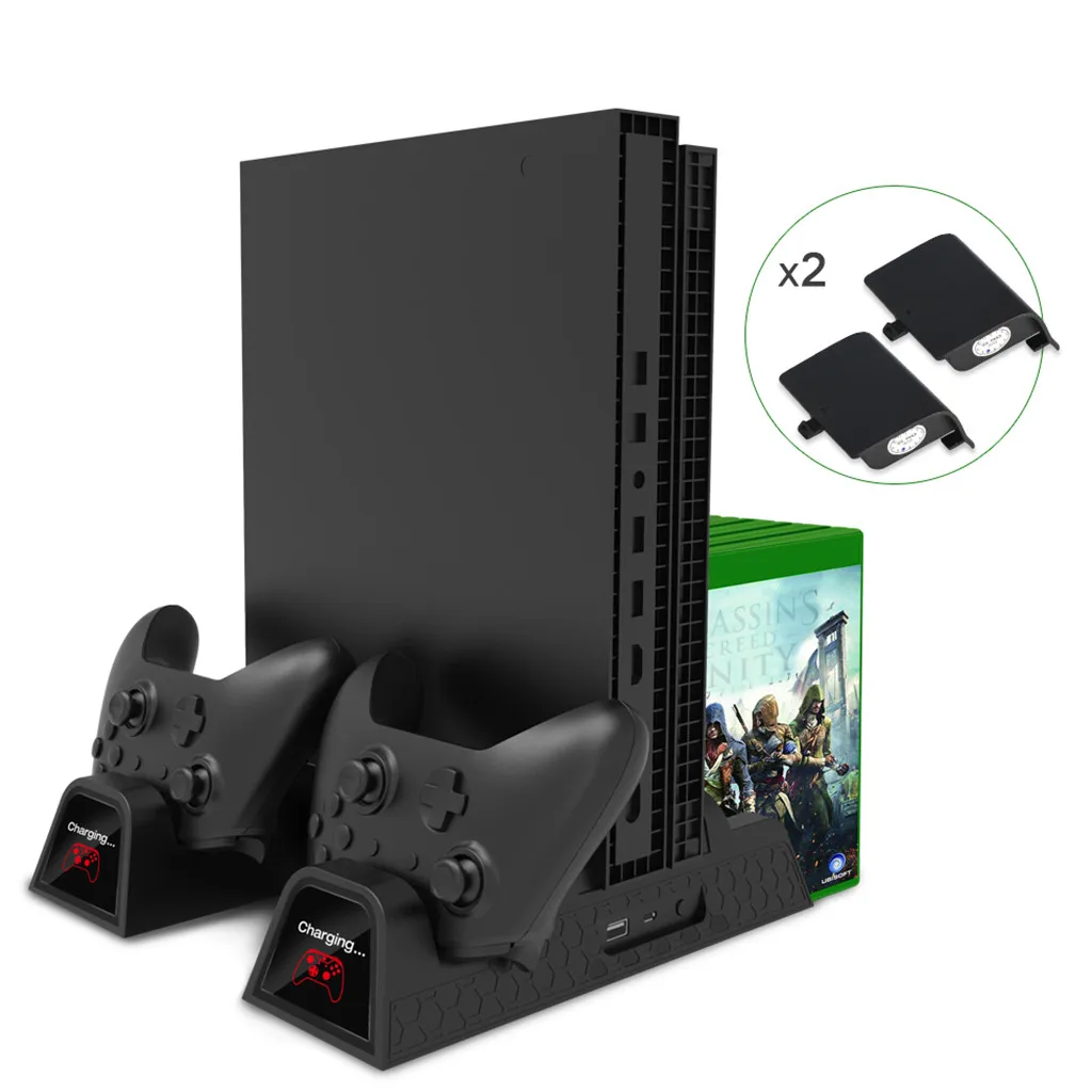 

New IV-X0011 Video Game Console Vertical Stand Cooling OIVO Cooler Multifunctional Vertical Cooling Stand USB for Xbox One Slim