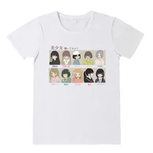 NiceMix 2019 Summer Harajuku T Shirt Women Cotton Tops Print Cartoon Girl Kawaii Short Sleeve Loose Tee pretty girl Shirt Femme lace panel sleeve girl print tee