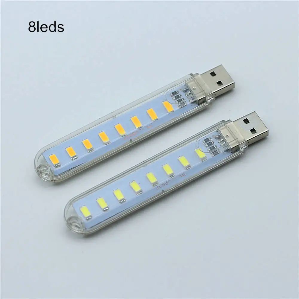 Шт. 1 шт. мини 3 светодио дный LED s светодио дный 8 LED s USB 5 светодио дный светодиодный ночник настольная книга лампа для чтения Кемпинг лампы