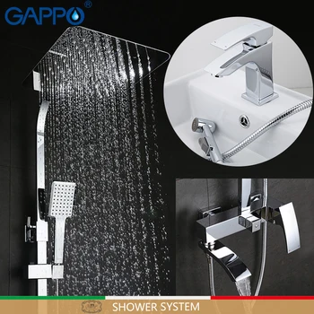 

GAPPO Bathtub Faucets Deck Mounted Basin Sink Faucet mixer torneira Cold Hot Water Mixer tap in hand shower shower system