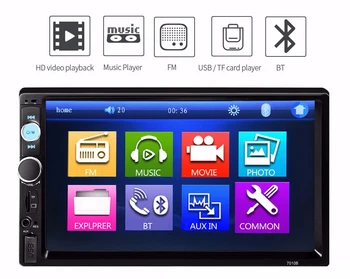 

Universal 7 Inch 2 DIN Car Audio Stereo Player Touch Screen Car Video MP5 Player Support Bluetooth TF SD MMC USB FM Radio