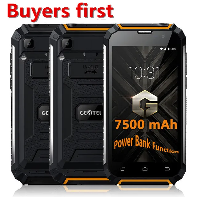  2019 Original Geotel G1 3G Smartphone 7500mAh Power Bank Andriod 7.0 MTK6580A Quad core 2GB RAM 16G