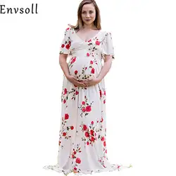 Envsoll для беременных фотография Реквизит Foral платье для беременных Одежда для беременных Платья для фотосессии одежда