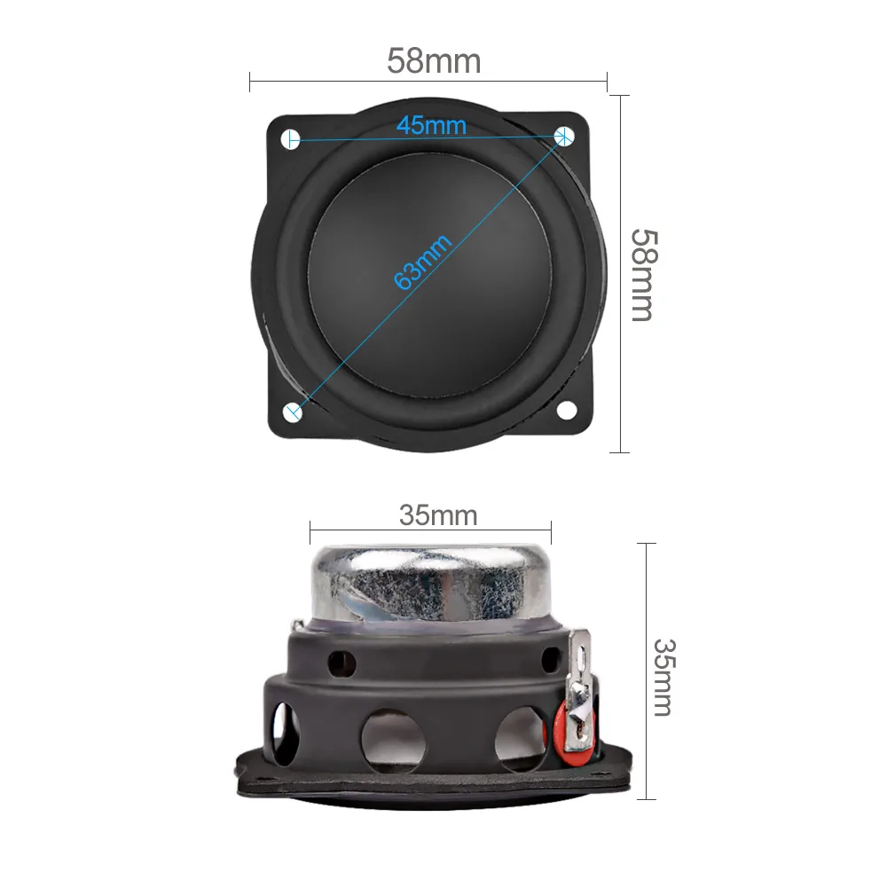 AIYIMA 2Pcs 2Inch Mini Audio Portable Speakers 4Ohm 20W Full Range Bluetooth Speaker For DIY Home Theater