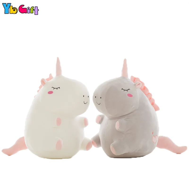 

Yb GiftCute Unicorn Plush Toy Fat Unicorn Doll Animal Stuffed Soft Pillow kawaiiBaby Kids Toys For Girl Birthday Christmas Gift
