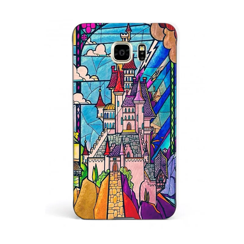 Beauty And The Beast Love Castle Fashin Custom Hard Plastic UV Phone Case For Samsung Note 4 |