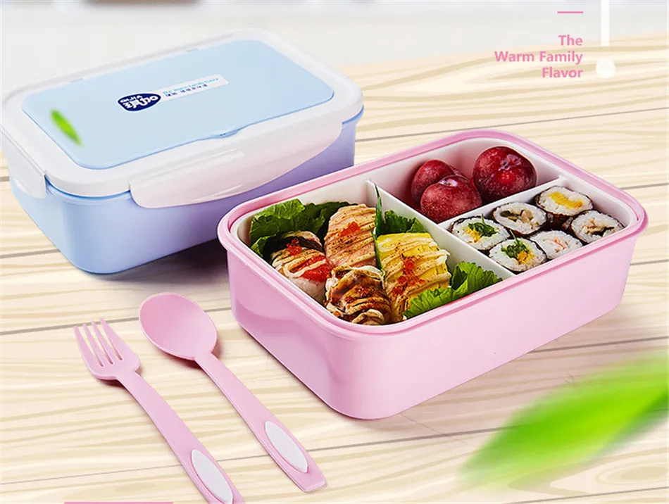 MICCK Lunch Box Eco-Friendly Portable Food Container With Bags Tableware Microwavable Bento Box For kids Picnic School Office 5