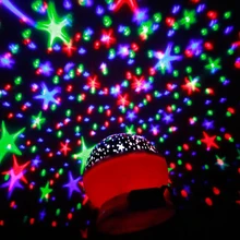 USB светодиодный ночной Светильник луна лампа звездного неба автоматический вращающийся проекционный Светильник проектор год гирлянда Рождественский светильник