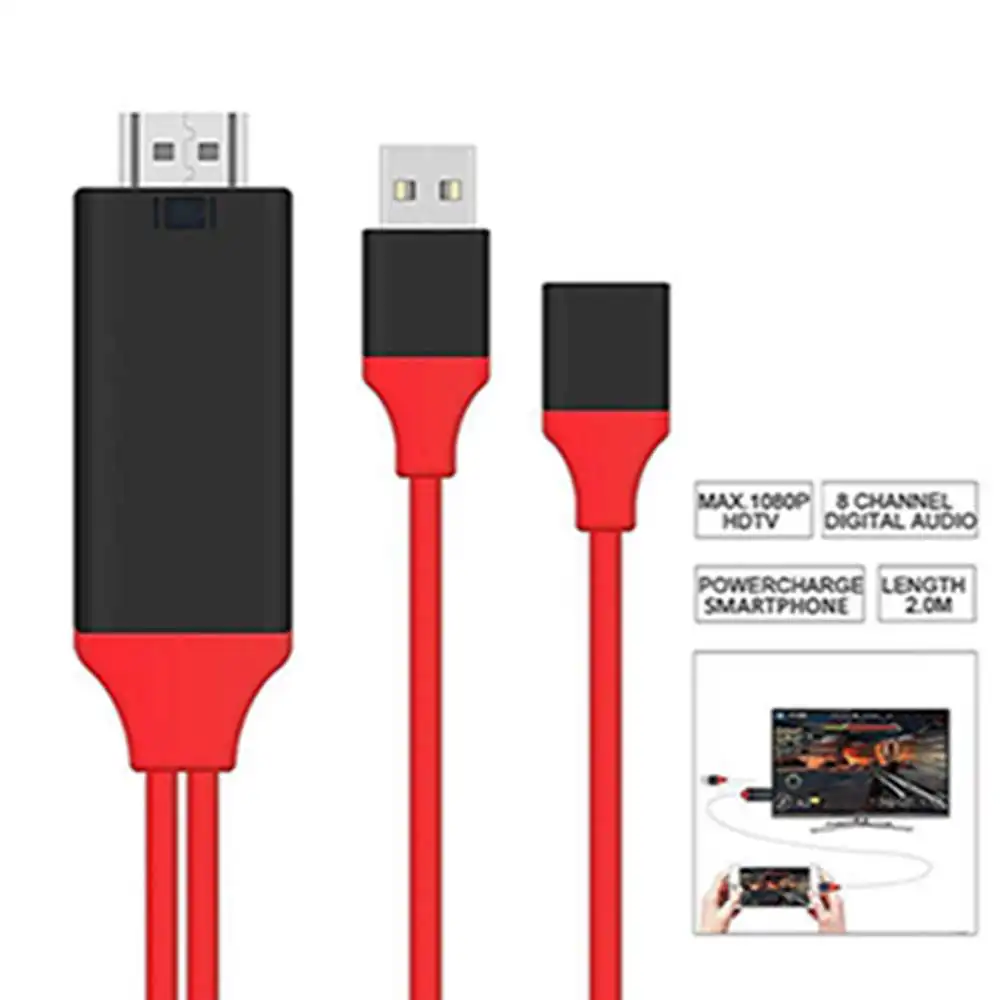 

1080P MHL Micro USB MHL to HDMI Cable Adapter Full HD HDMI AV Adaptor Video Cable For iPad iPhone Android For Lightning to HDTV