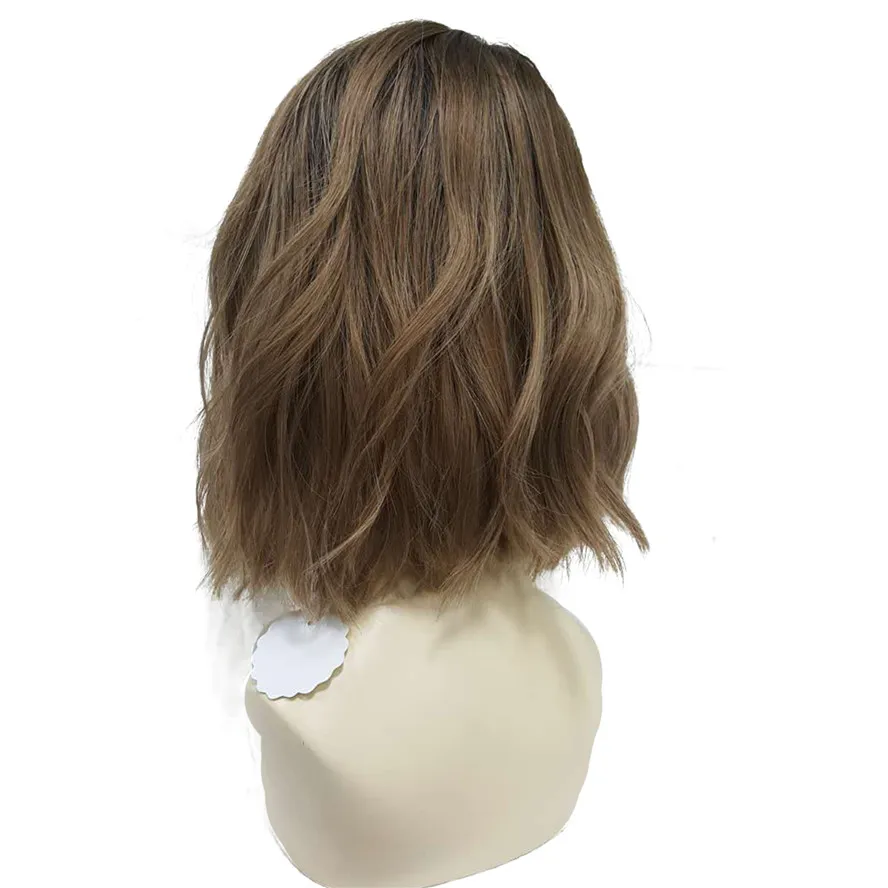 Strongbeauty Korotkie Volnistye Bob Sokrashenij Pricheska Dlya Zhenshin Svetlo Korichnevyj Ombre Sinteticheskie Volosy Polnyj Pariki Pariki S Aliekspress Otzyvy Pokupatelej