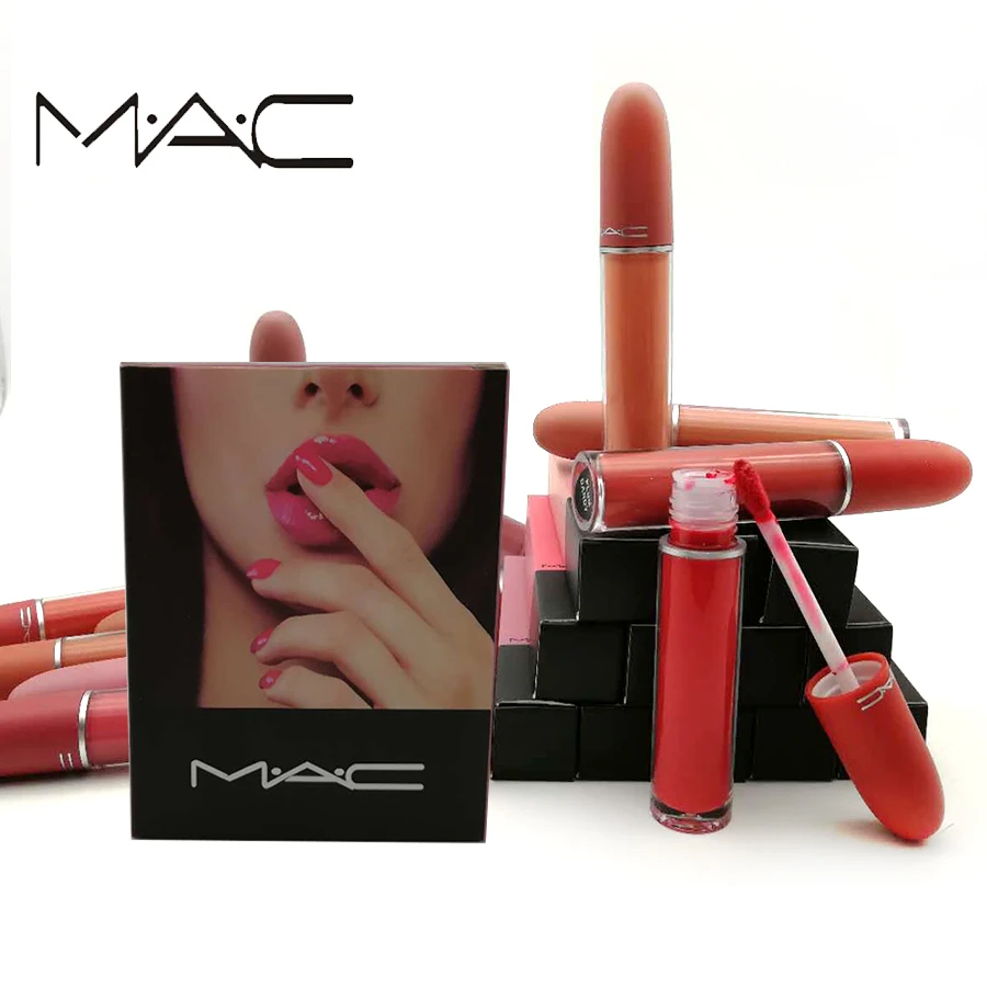 

MAC 12/set Different Colors Mac Matte Lip Sexy Matte Long Lasting Waterproof Lip Black Brown Eyebrow Pencil Makeup