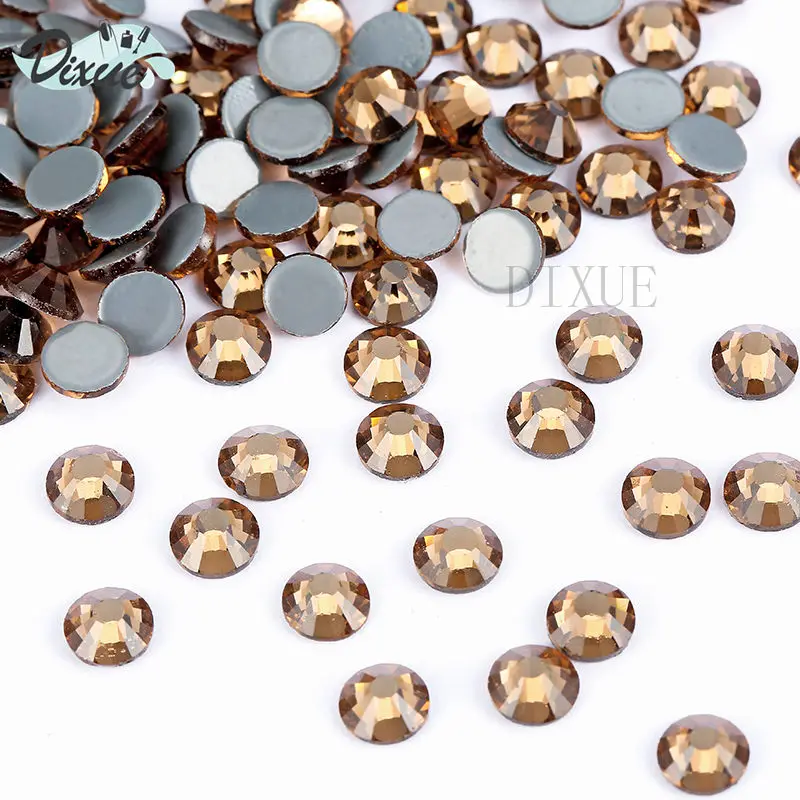 

High-Quality Colorful Red DMC Hot Fix Rhinestones SS3 To SS30 Flatback White Smoke yellow Hotfix Rhinestones For Clothes