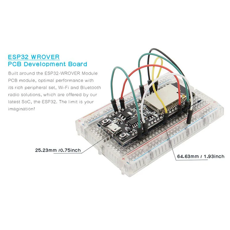 ESP32 WROVER макетная плата с 8 Мб PSRAM WiFi + Bluetooth низкое энергопотребление двухъядерный