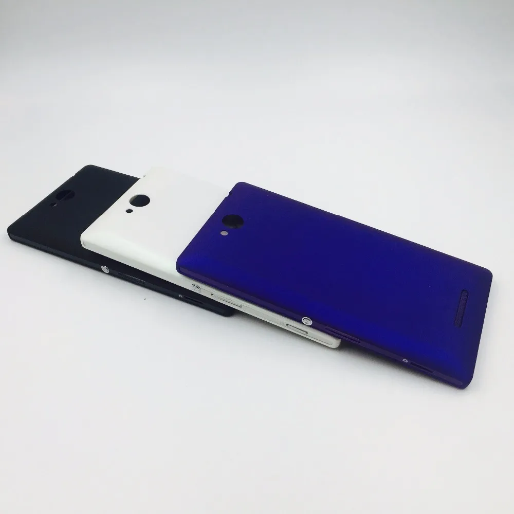 

Battery Cover Replacement Parts For Sony Xperia C C2304 S39 C2305 S39H S39C Rear Battery Door Back Cover Housing With Logo