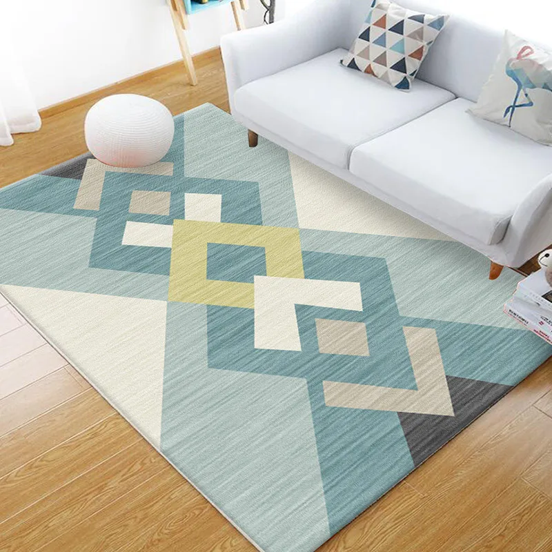 

Nordic Simple Carpet Living Room Sofa Coffee Table Floor Mat Bedside Bed Rug Bedroom Anti-slip Mat Rectangular Washable