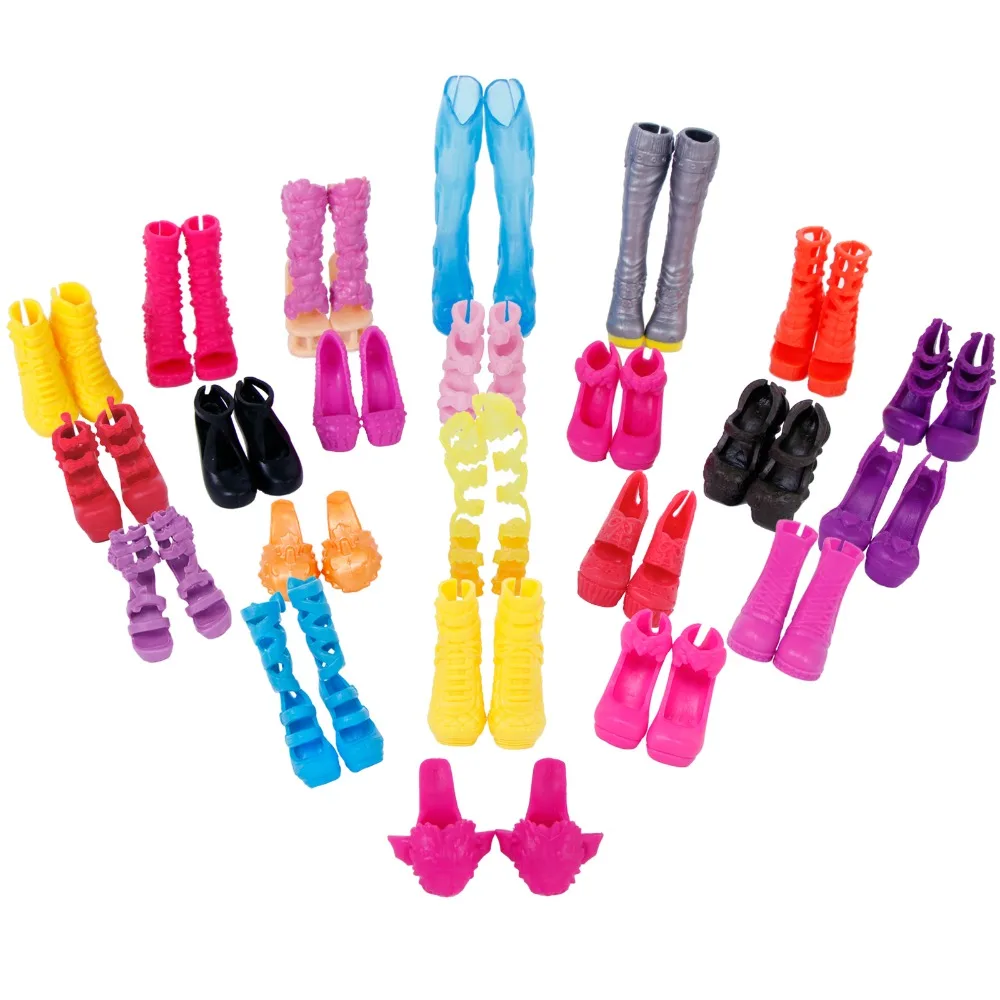 

Fashion 5 Pairs Shoes High Heels Sandals High Boot Slipper Party Dating Accessories for Monster High Doll for Ever Afte Doll Toy