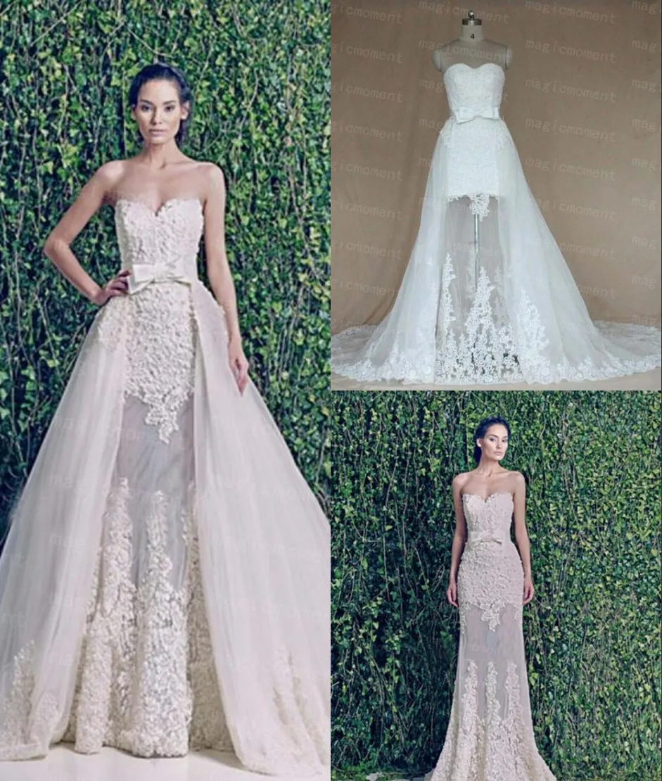 Zuhair Murad Two Piece Wedding Dress With Detachable Train Real