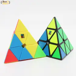 Mofangjiaoshi 3x3x3 MF Пирамида Magic Cube Скорость головоломки Moyupyraminx Мэджико Cubo черный Stickerless Обучающие Логические игрушка