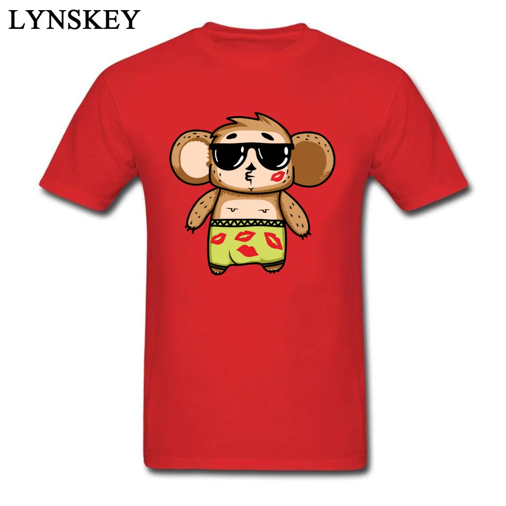 Casual Autumn Cheburashka Party Tops Tees 2017 Fashion O Neck Short Sleeve 100% Cotton Men T-Shirt Normal Tee-Shirts red